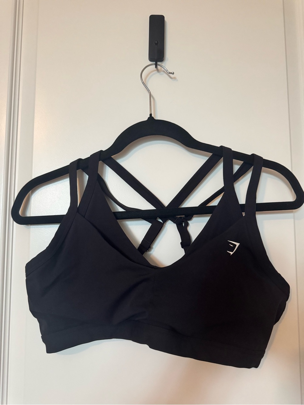 Gymshark Black Double-Strap Cross-Back Sports Bra